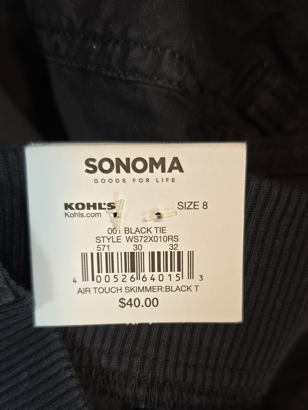 Sonoma Black Mid Rise Capri Pants Size 8 NWT - Picture 3 of 13